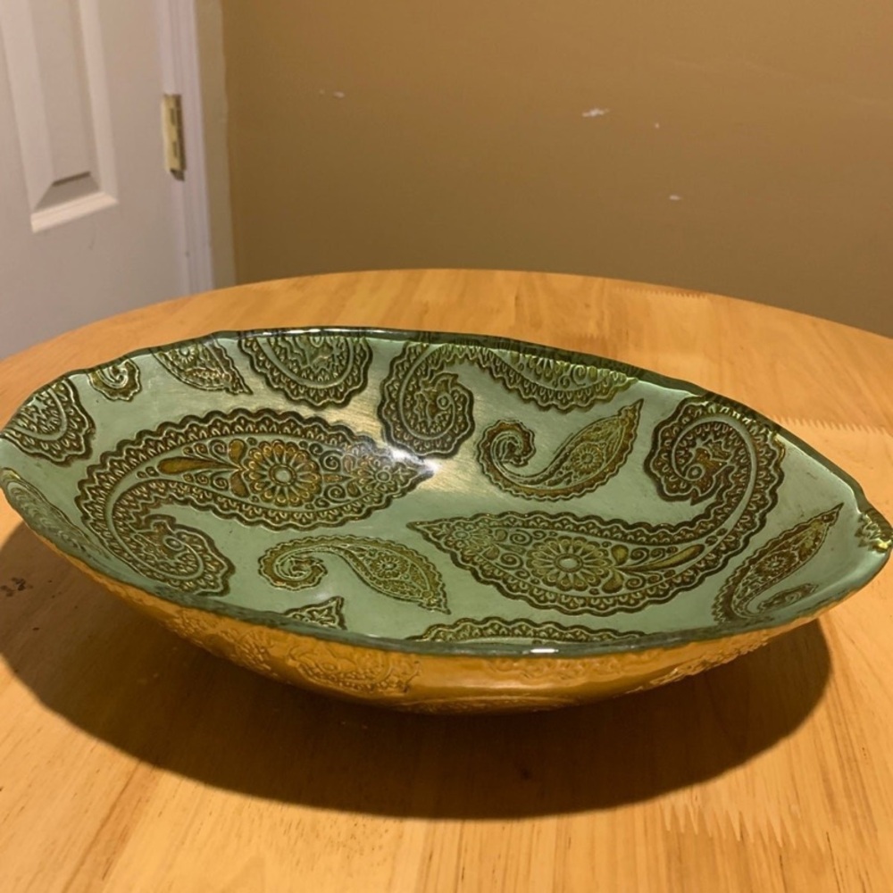 Antolia Paisley Elongated Serving Bowl ( Turkey)